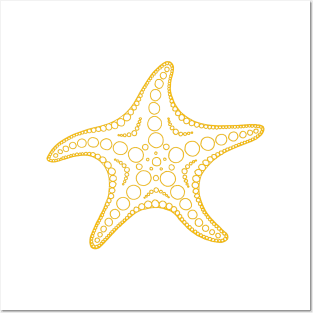 Starfish (yellow/white) Posters and Art